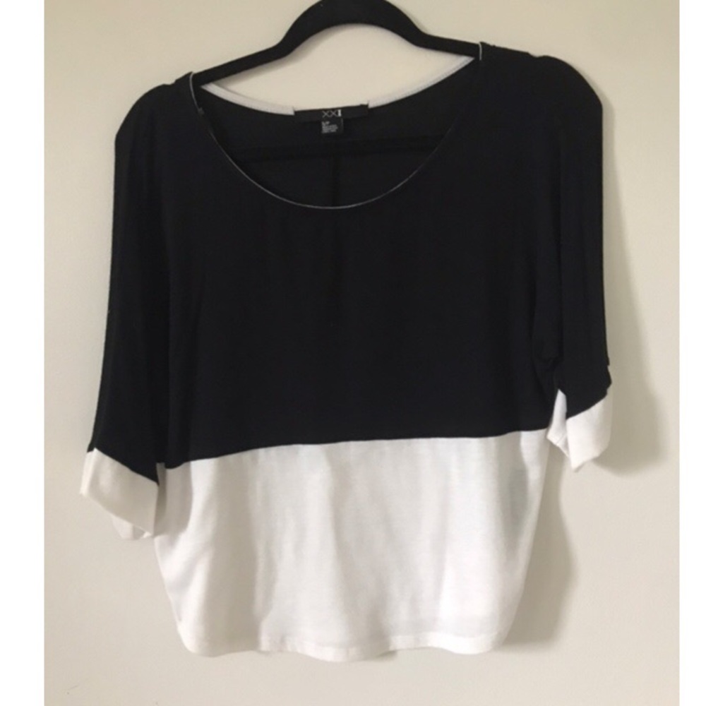 Forever 21 Black & White Blouse